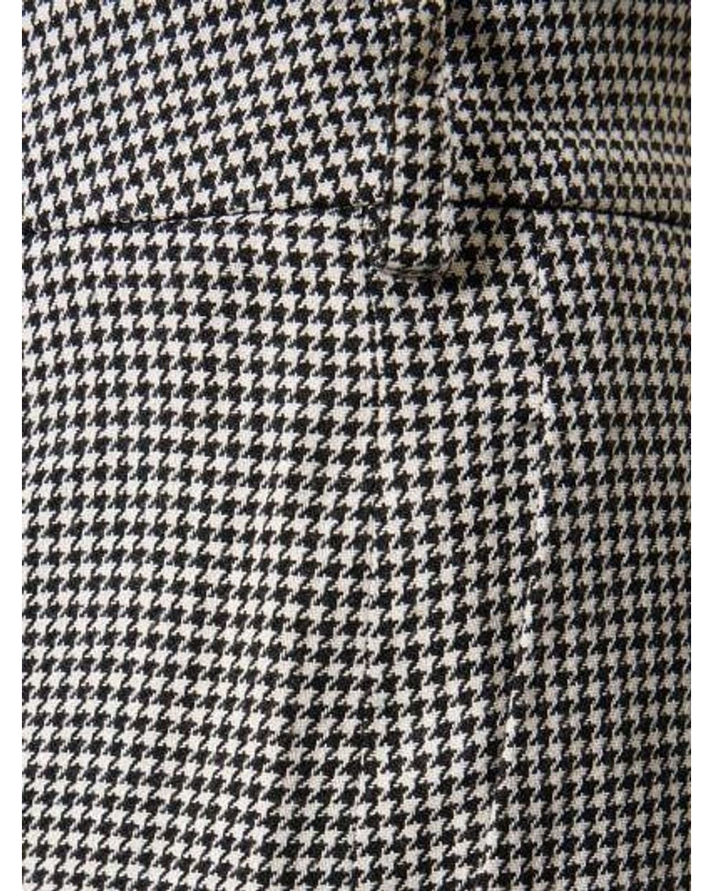 Alexandre Vauthier Gray Checkered Wide-Legged Casual Pants