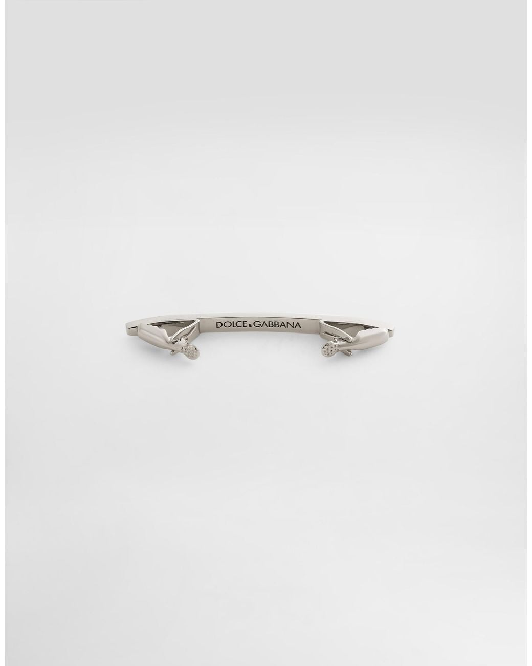 Dolce & Gabbana White Logo-Engraved Necklace for men