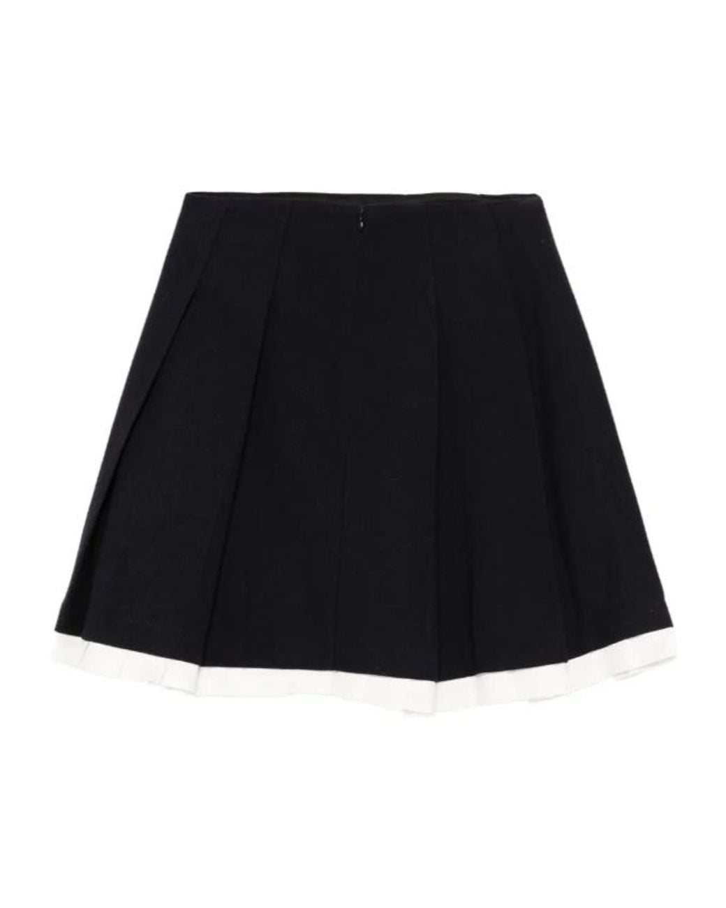 ShuShu/Tong Black Shushu/Tong Patchwork Lace Wide Pleat Skirt