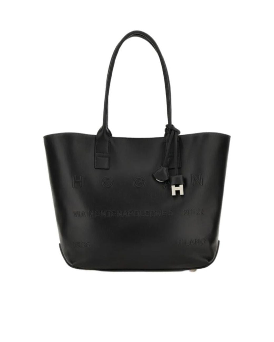 Hogan Black Small Address Shopping Bag