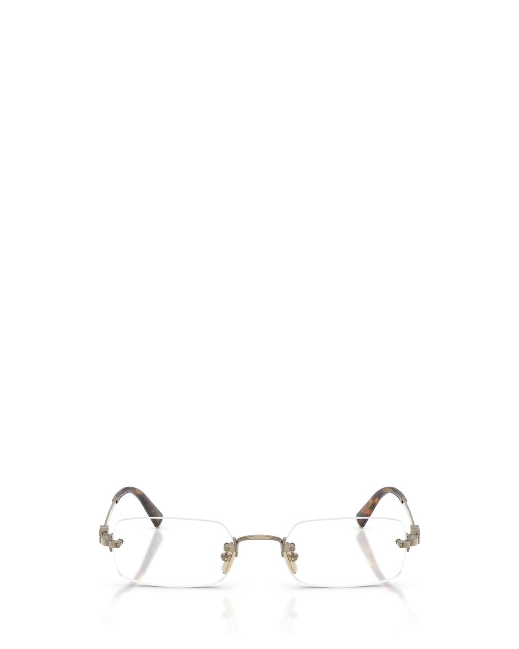 Miu Miu White Eyewear Rectangle Frame Glasses