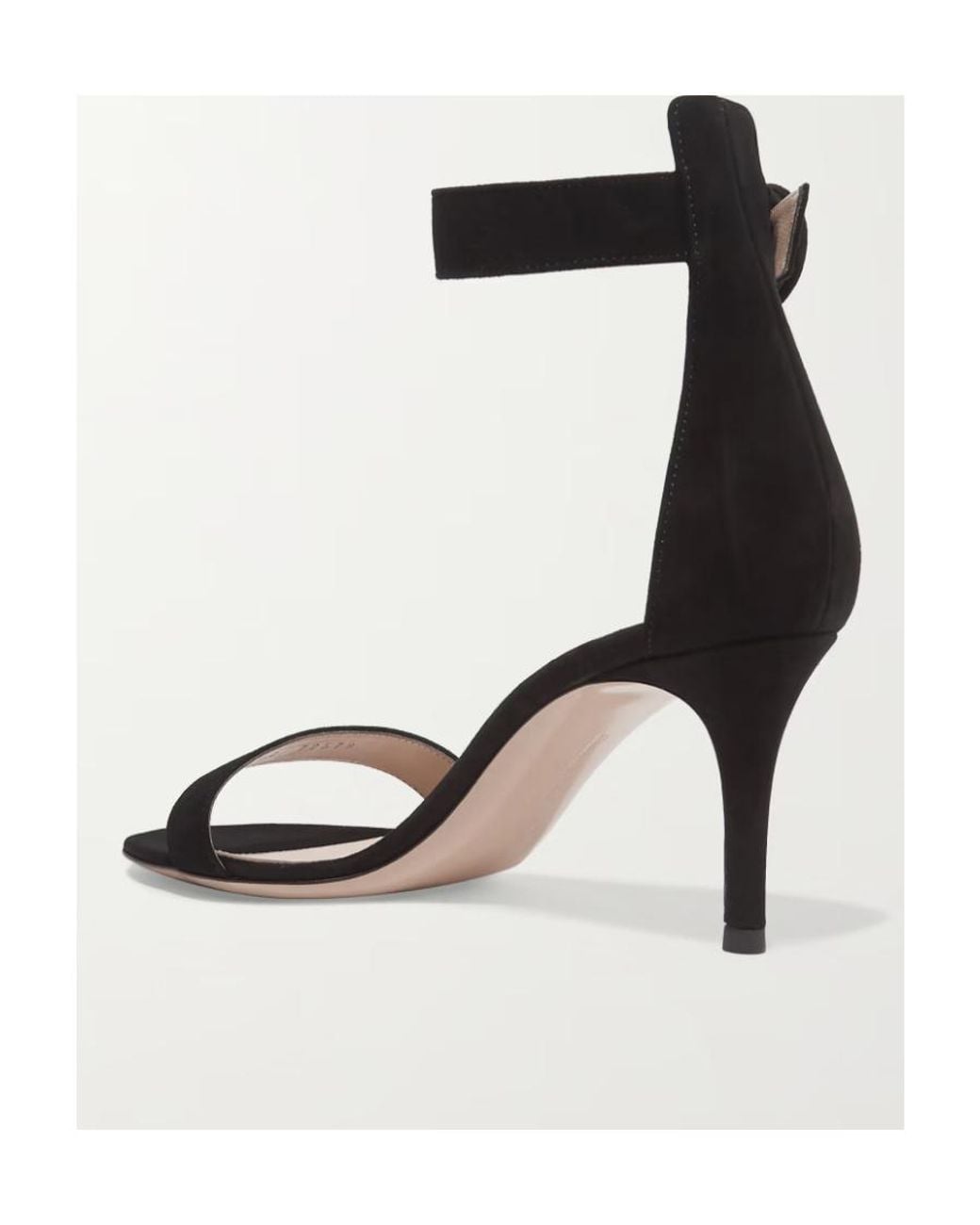 Gianvito Rossi Black Logo Buckle High-Heeled Sandals