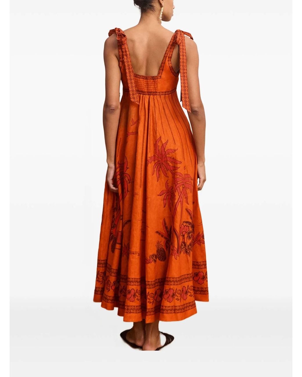 ALÉMAIS Red Mid-Length Dress