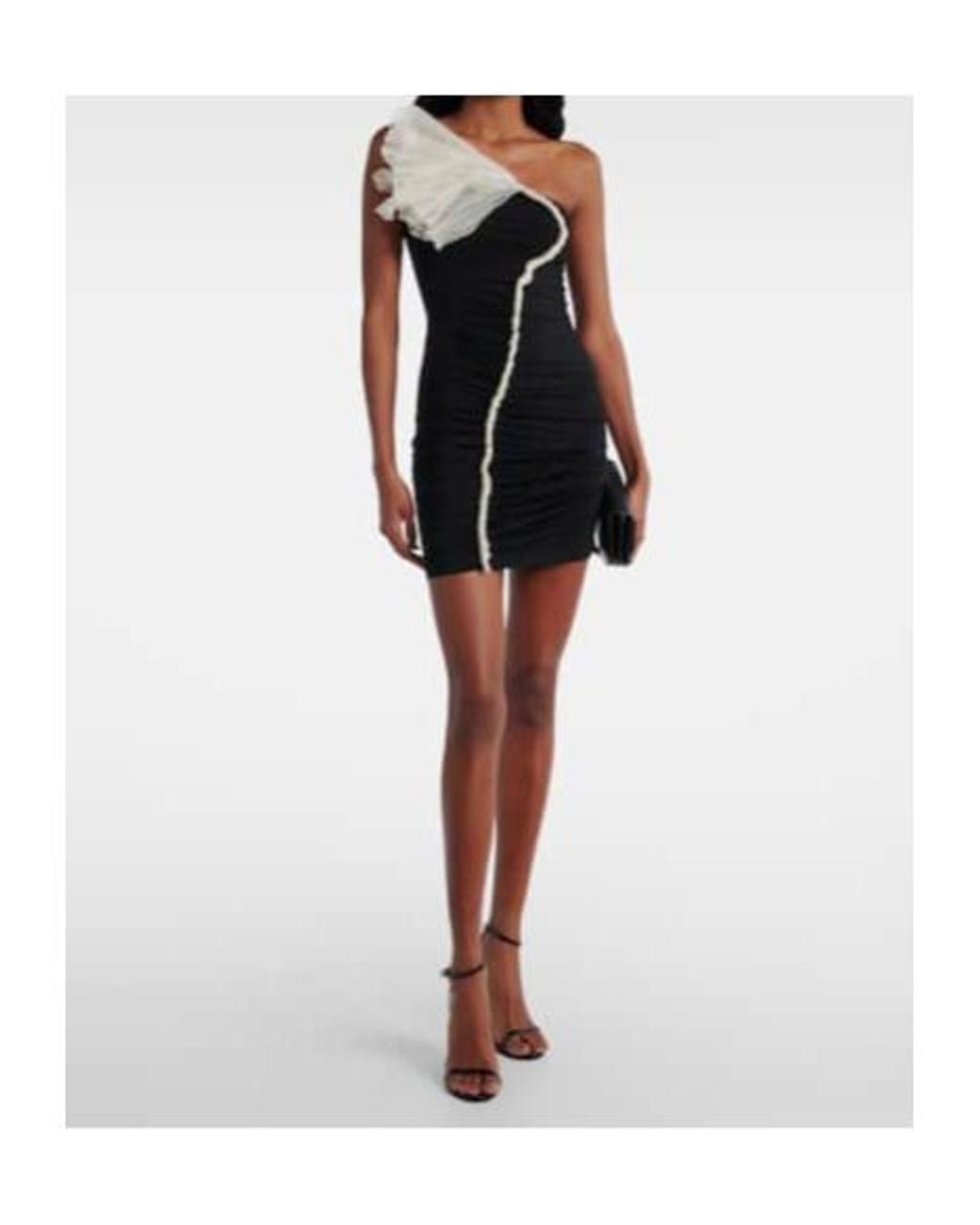 Nensi Dojaka Black Asymmetrical Mini Dress