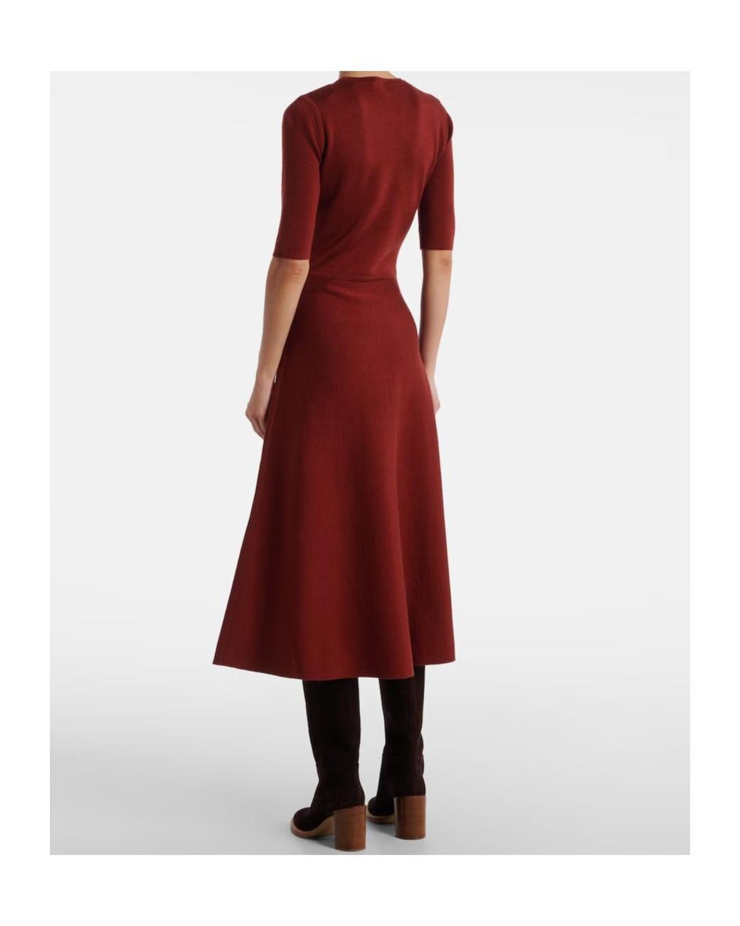 Gabriela Hearst Red Round-Neck Dress