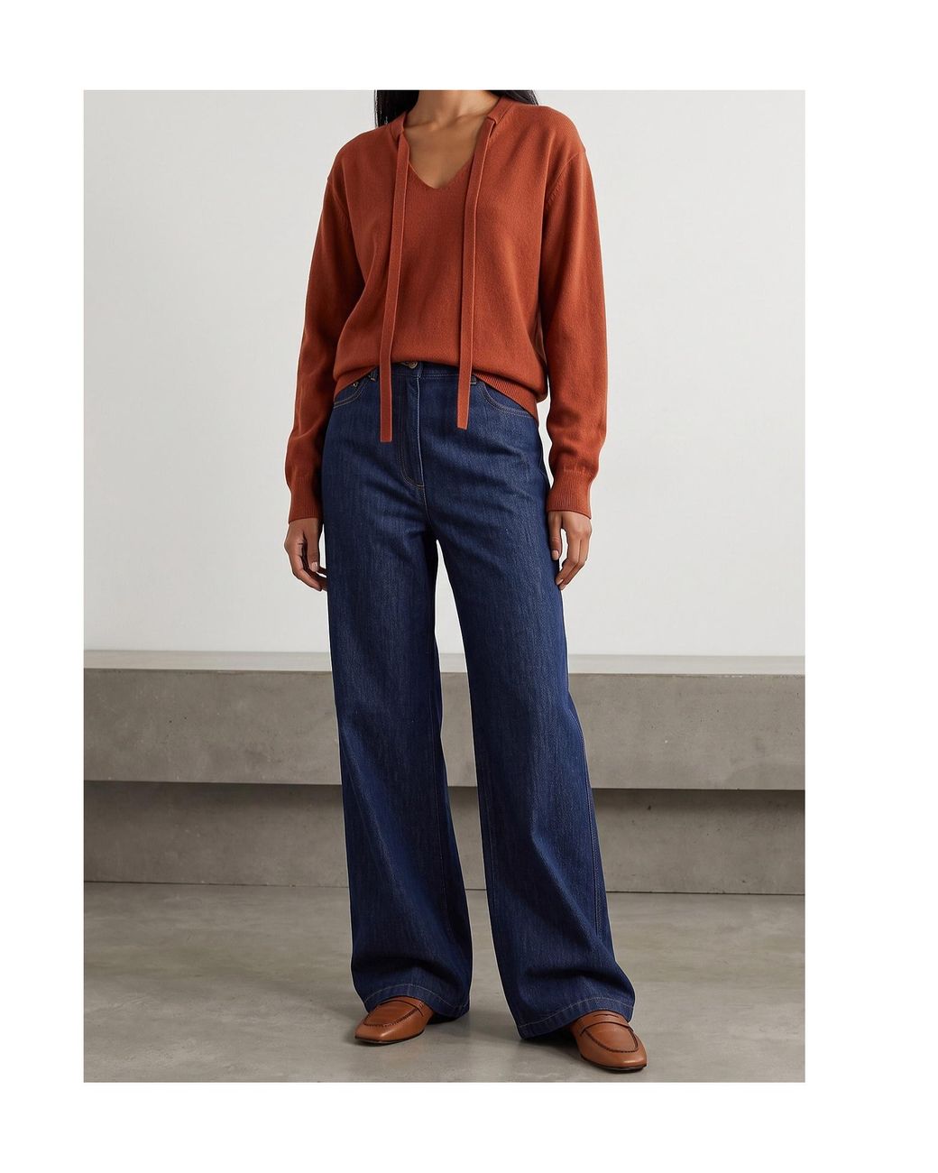 Dries Van Noten Brown Towie V-Neck Knitted Sweater