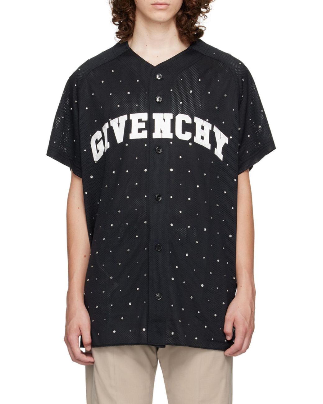 Givenchy Black College Baseball Shirt for men