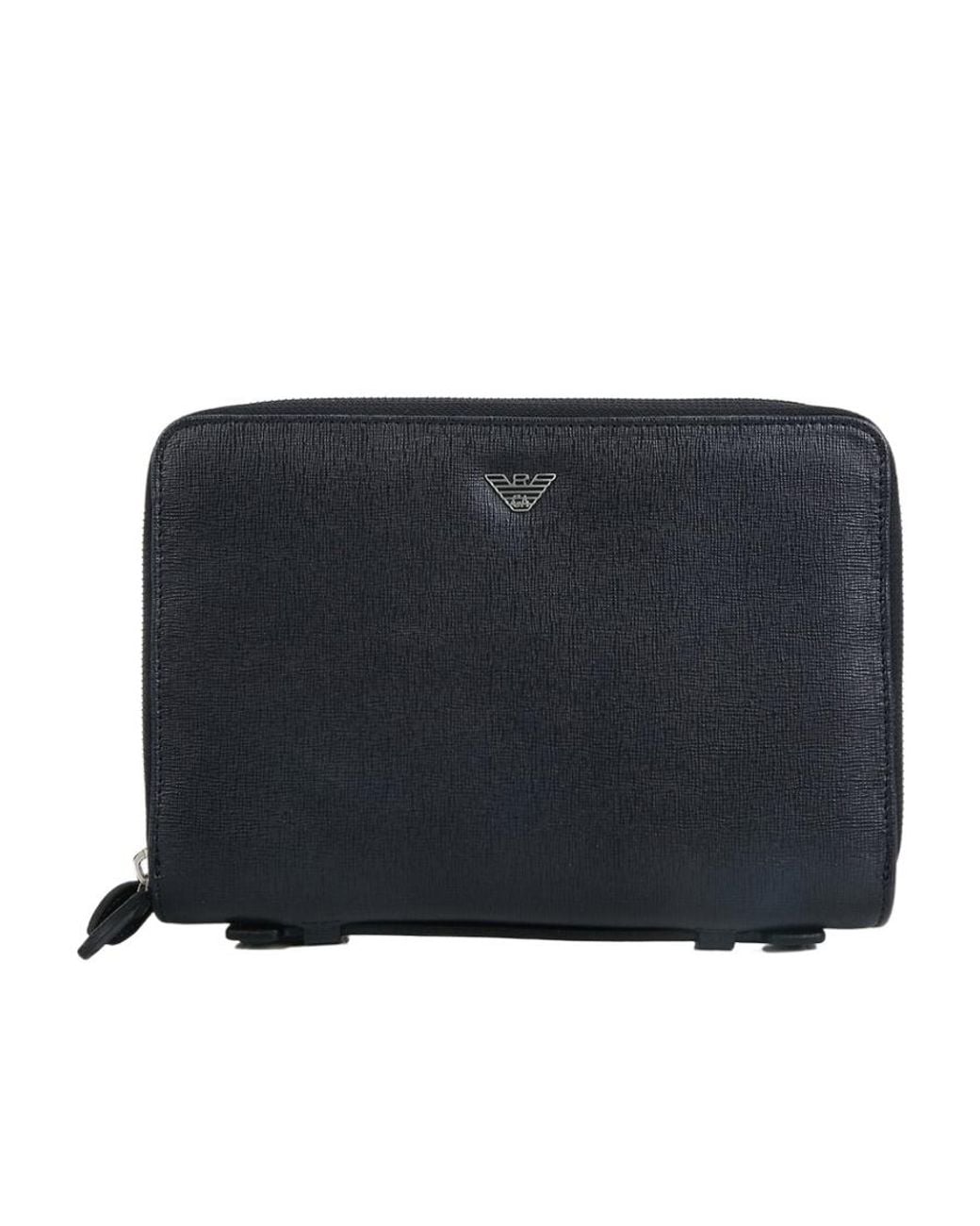 Emporio Armani Black Logo Briefcase for men