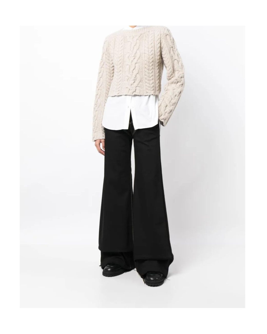Low Classic Natural Chunky-Knit Wool Blend Jumper