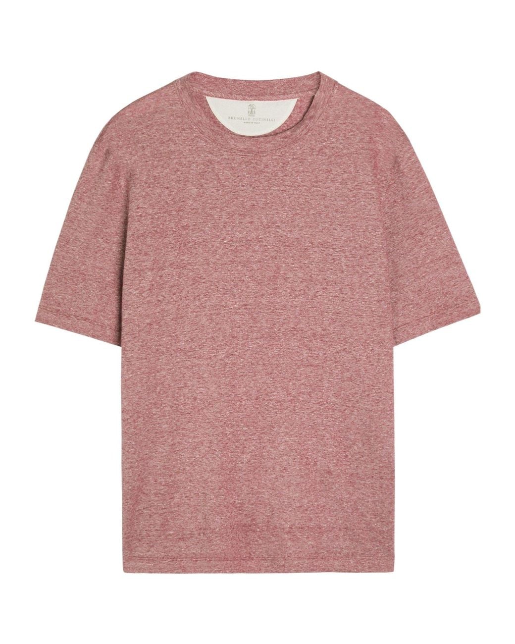 Brunello Cucinelli Pink Short-Sleeve Crew-Neck T-Shirt for men