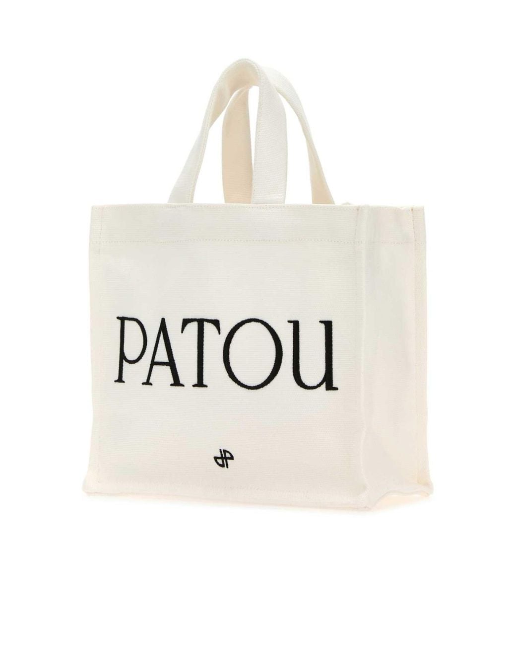 Patou Natural Logo Printed Small Top Handle Bag