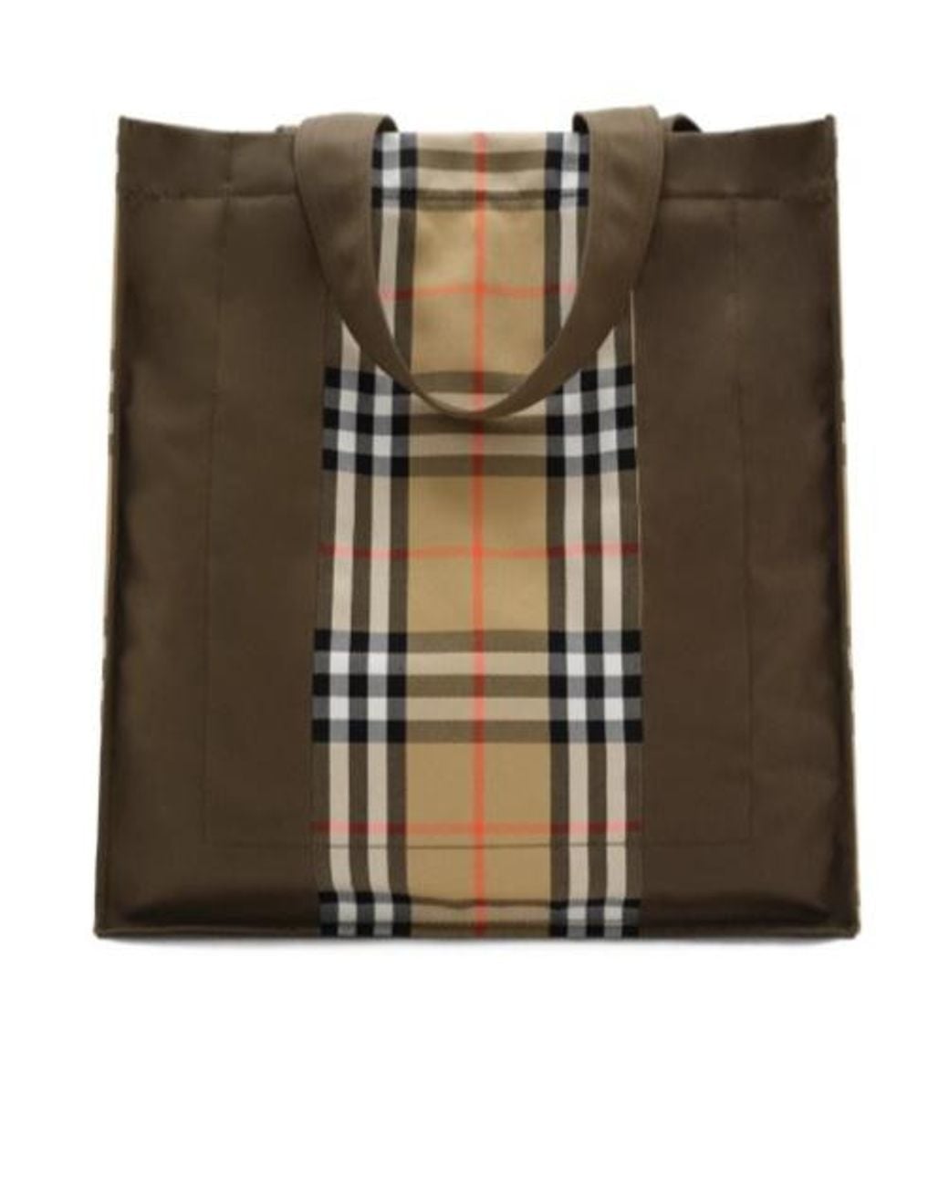 Burberry Green Check Trench Tote Bag for men