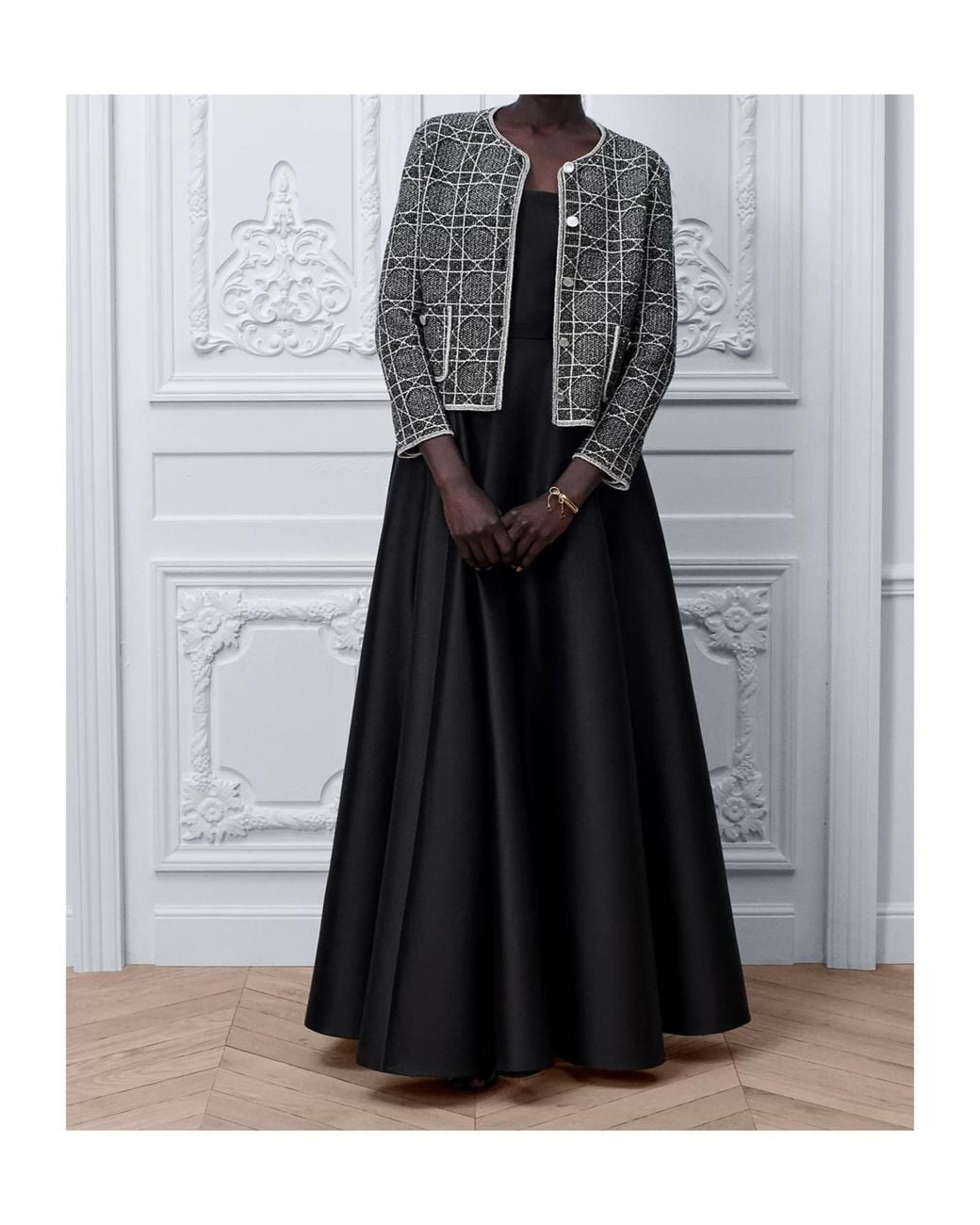 Dior Black Macrocannage Cropped Jacket