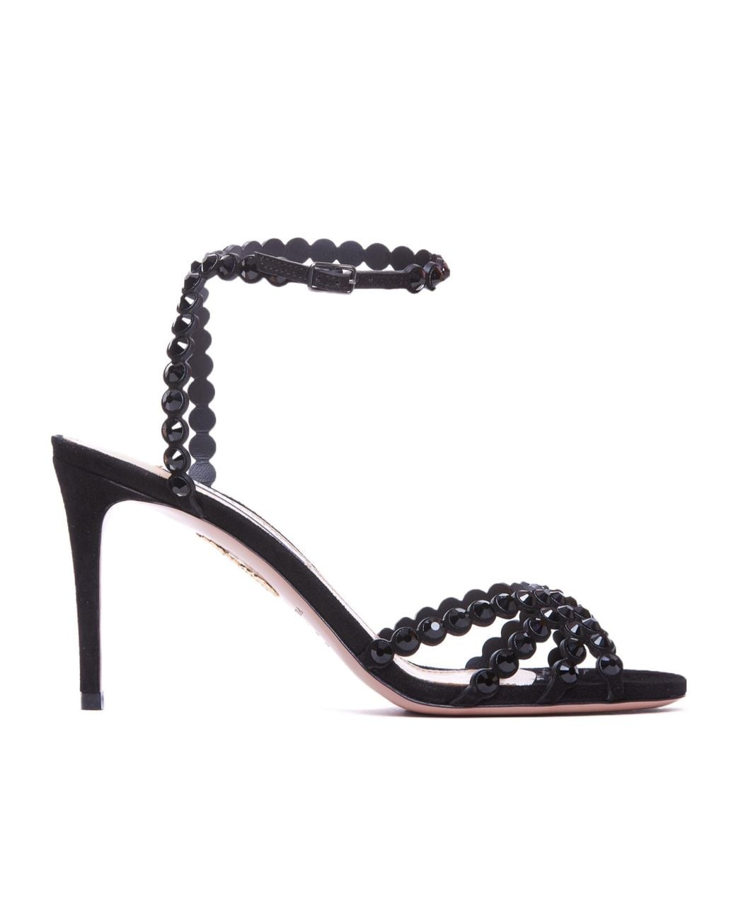 Aquazzura White Tequila Embellished Open Toe Sandals