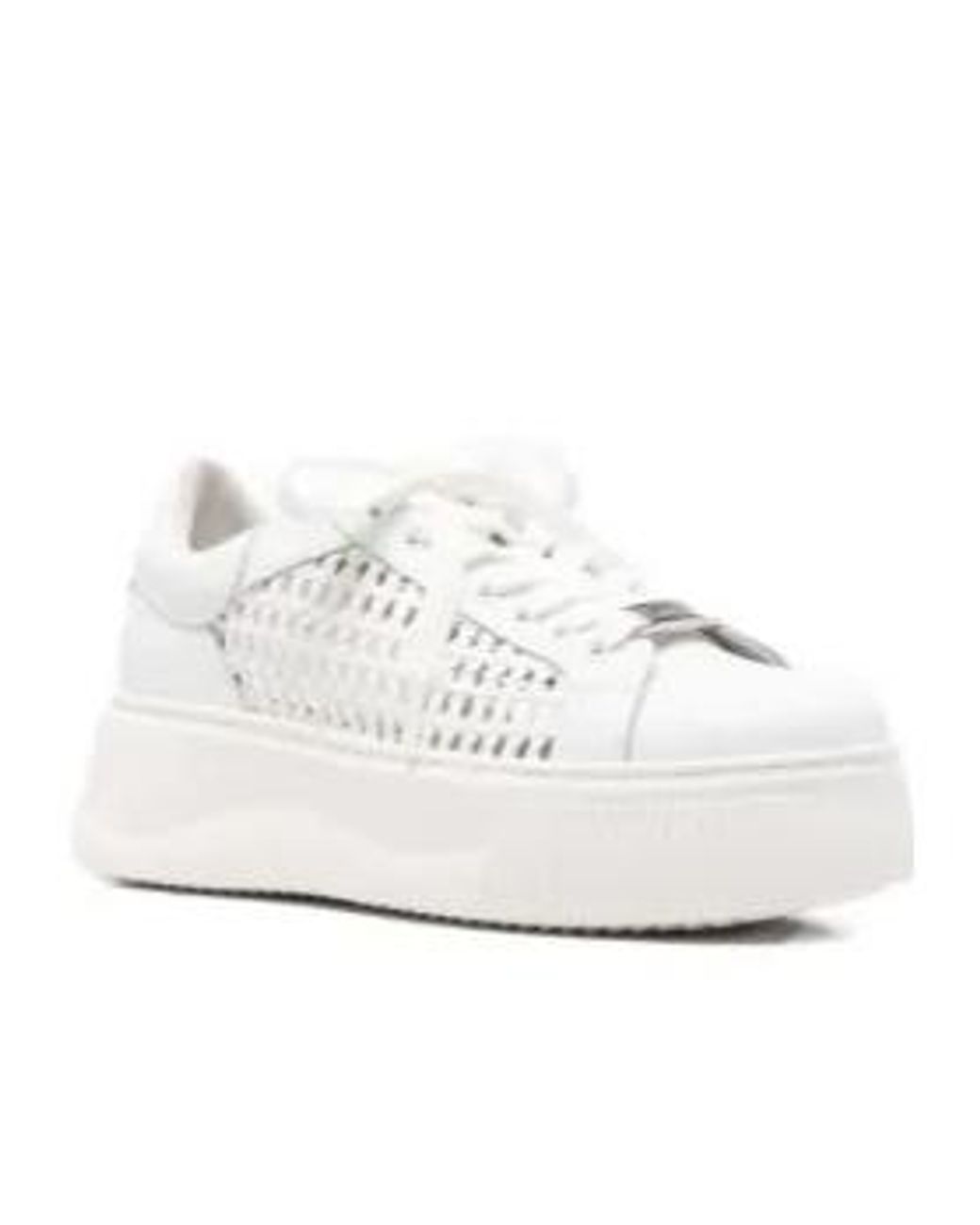 Cult Gaia White Perry Perforated Leather Sneakers