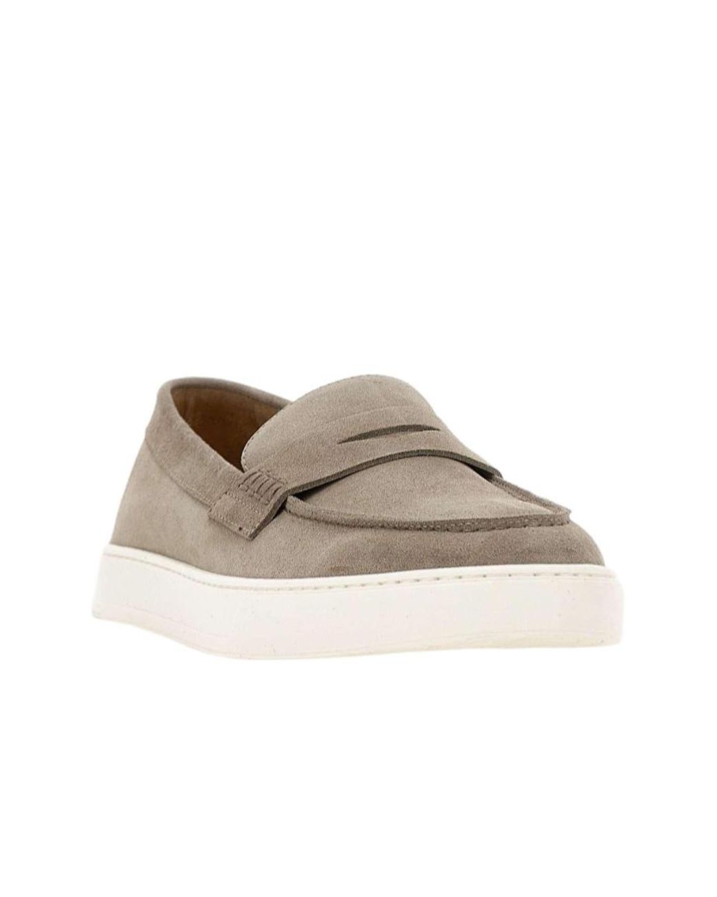 Doucal's White Penny Slip-On Loafers for men