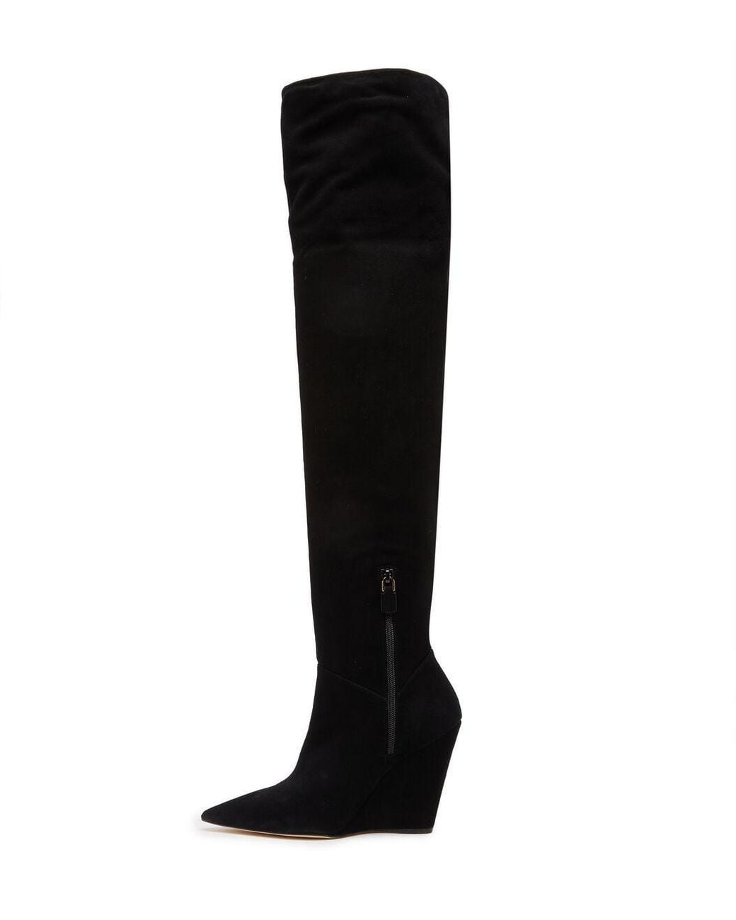Stuart Weitzman Black Over-The-Knee Pointed Toe Boots