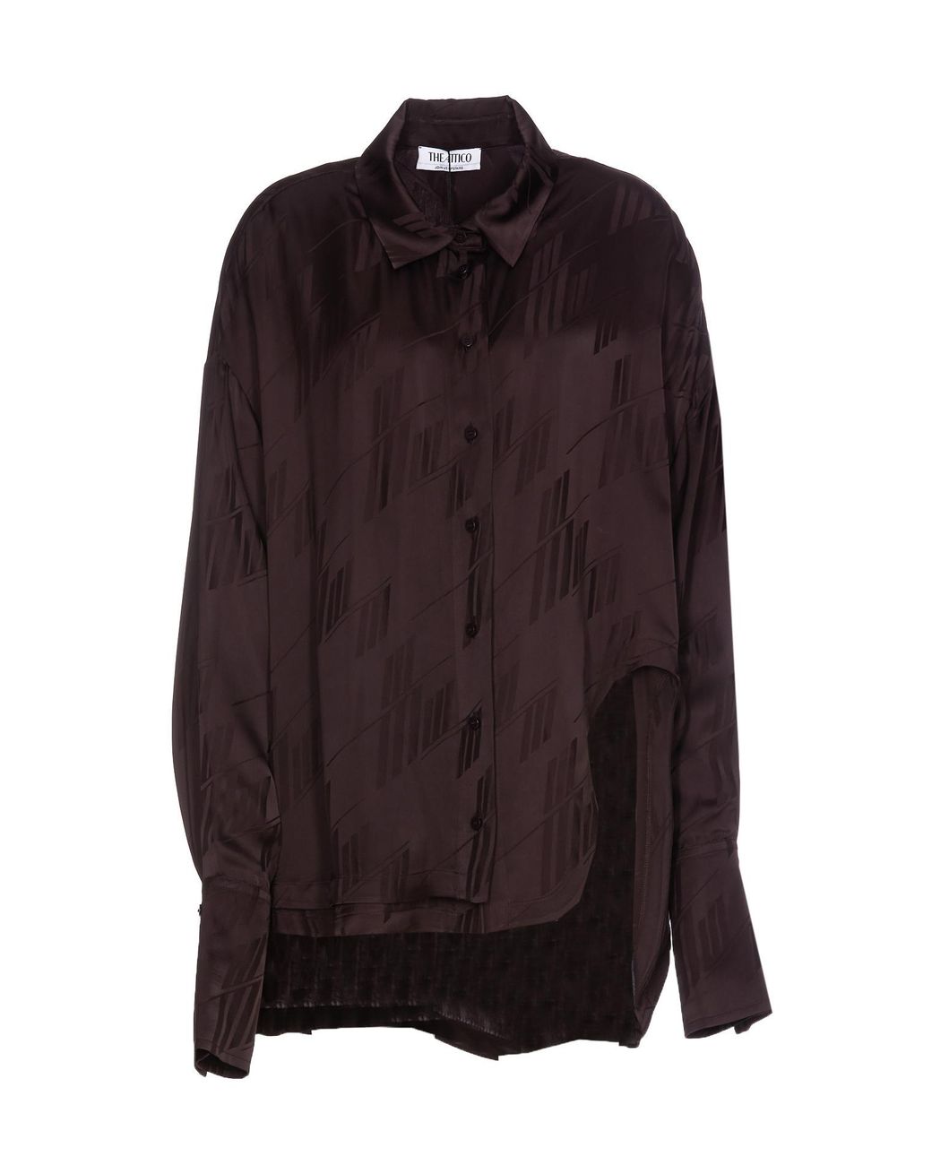 The Attico Purple The Kota Cut-Out Oversize Shirt