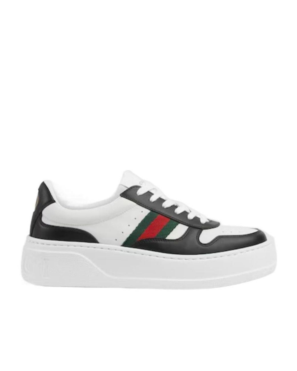 Gucci White Web-Detailed Chunky Trainers