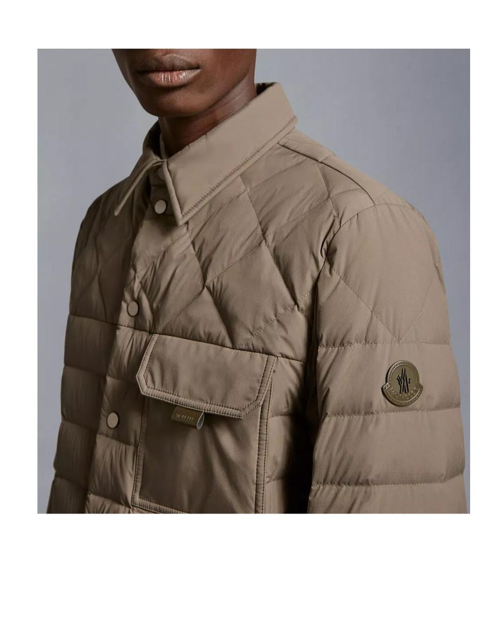 Moncler Green Iseran Down Shacket for men