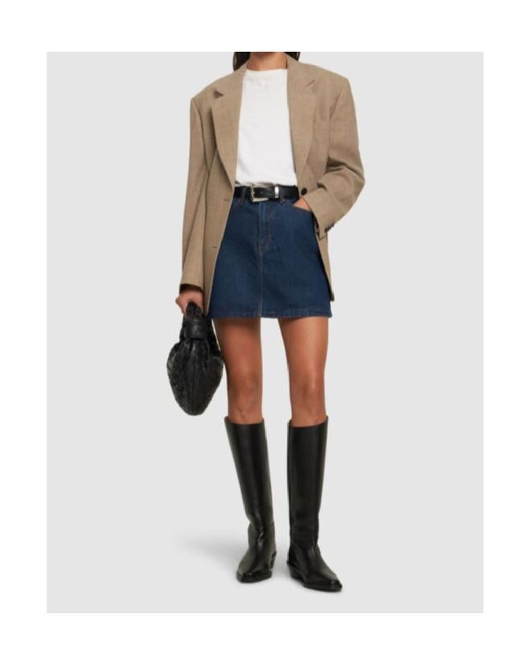 Reformation Blue High Waist Mini Skirt