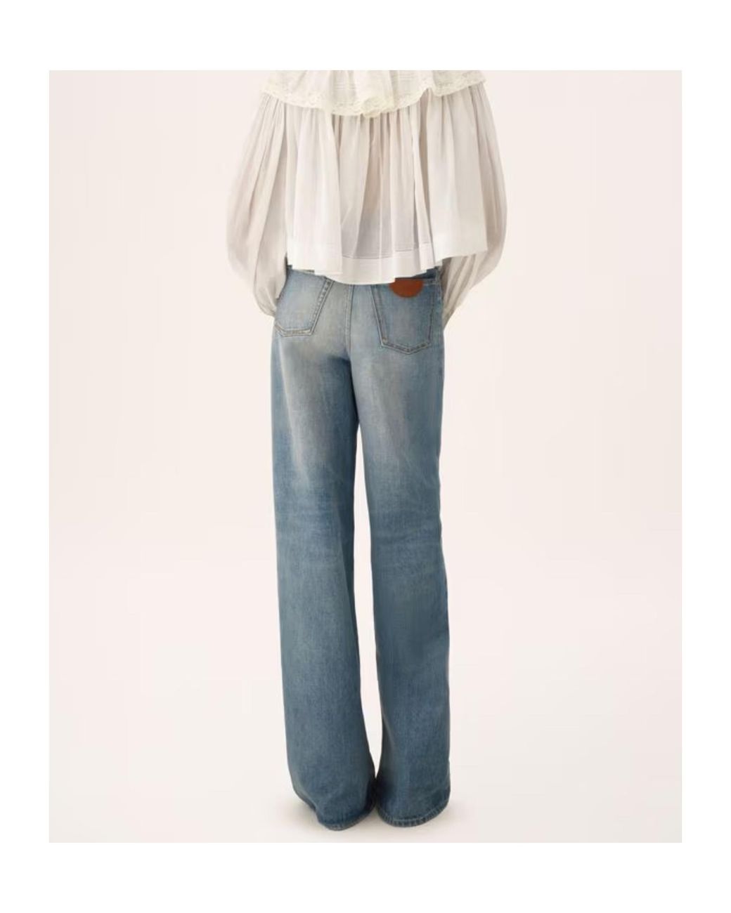 Chloé Blue Chloé High-Waisted Wide-Leg Jeans