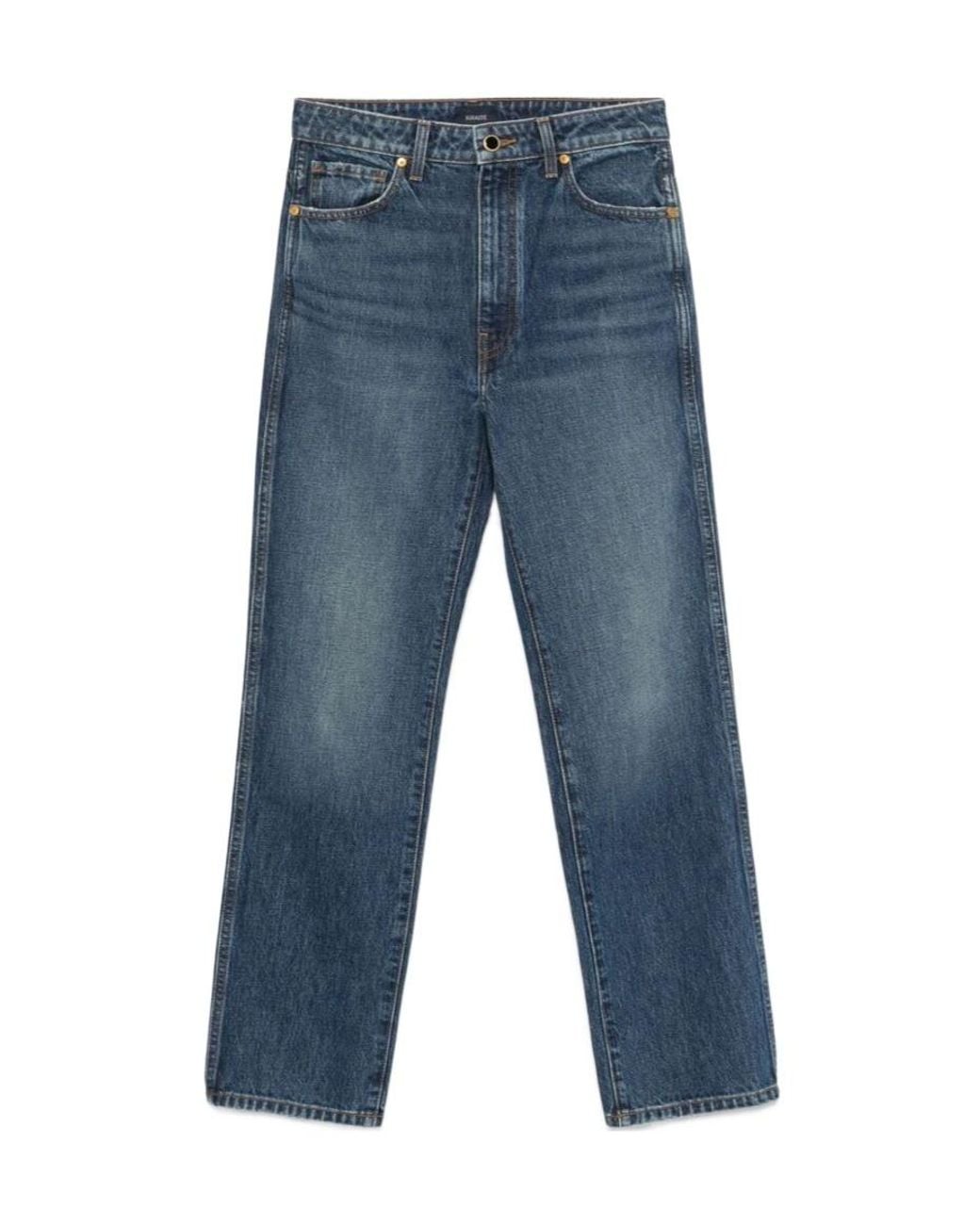 Khaite Blue Abigail Straight Leg Jeans