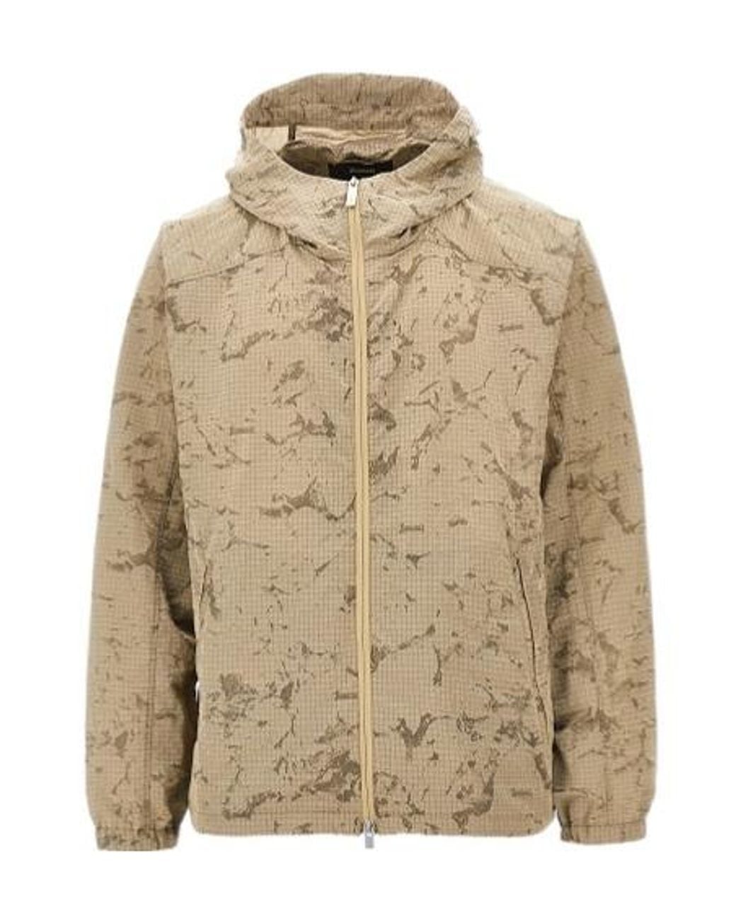 Herno Natural Nylon Jacket With Jacquard Motif for men