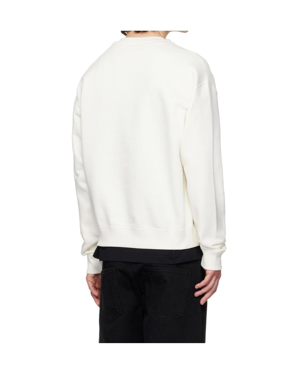 Jil Sander White Logo-Print Sweater for men