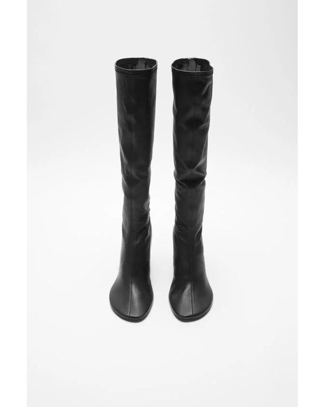 Acne Black Slouchy Leather Boots