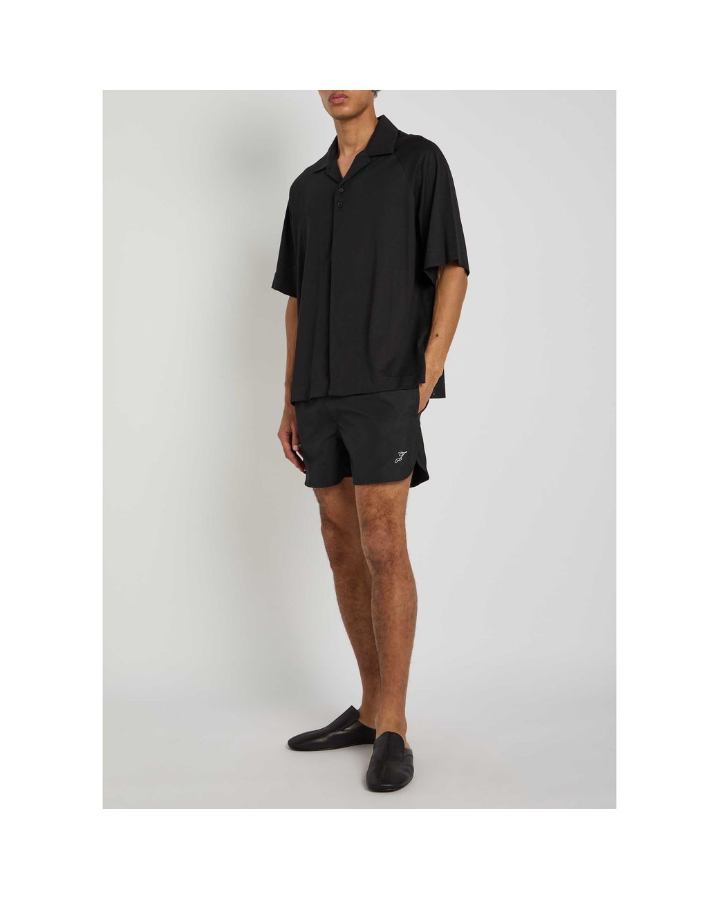 Jacquemus Black Elastic-Waist Shorts for men