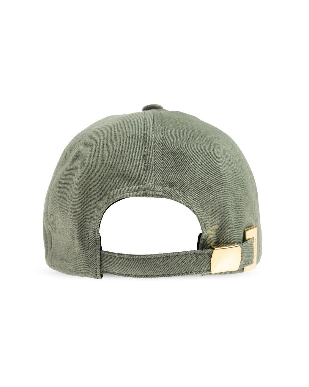 Balmain Green Logo Embroidered Baseball Cap