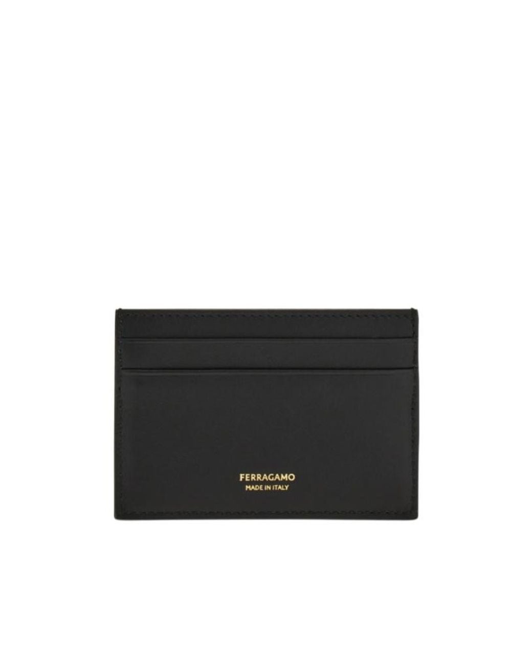 Ferragamo Black Ferragamo Logo Printed Card Holder