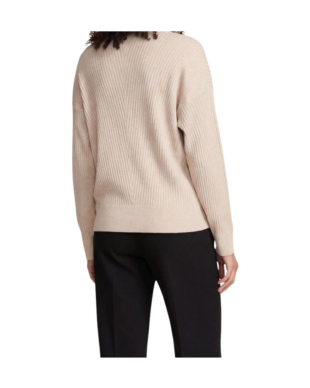 Liu Jo Natural V-Neck Long-Sleeve Sweater