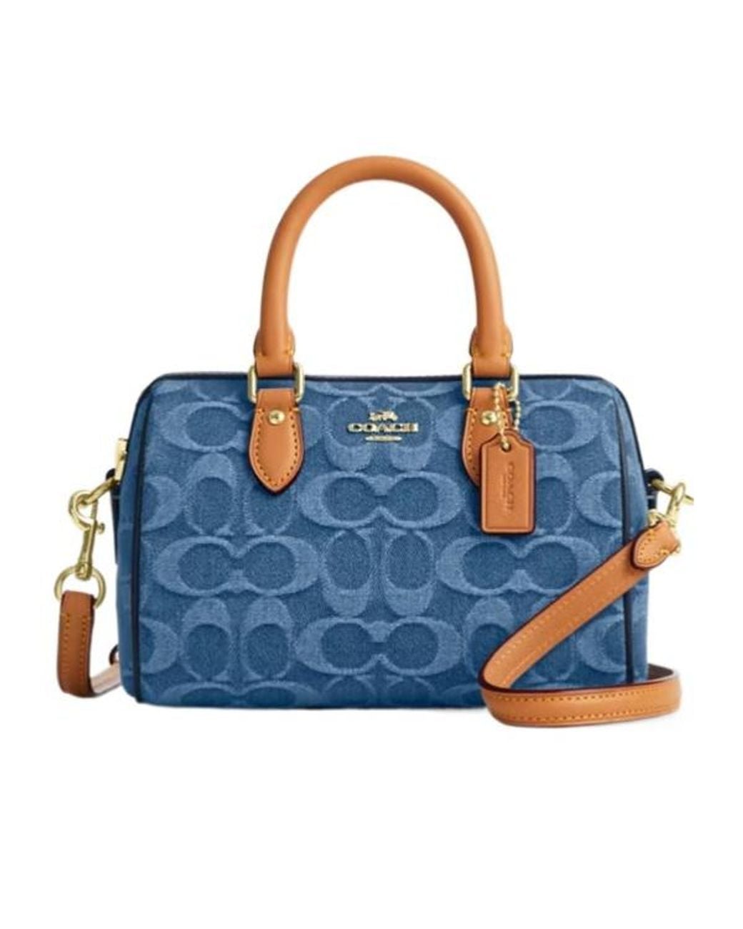 COACH Blue Mini Rowan Crossbody Bag