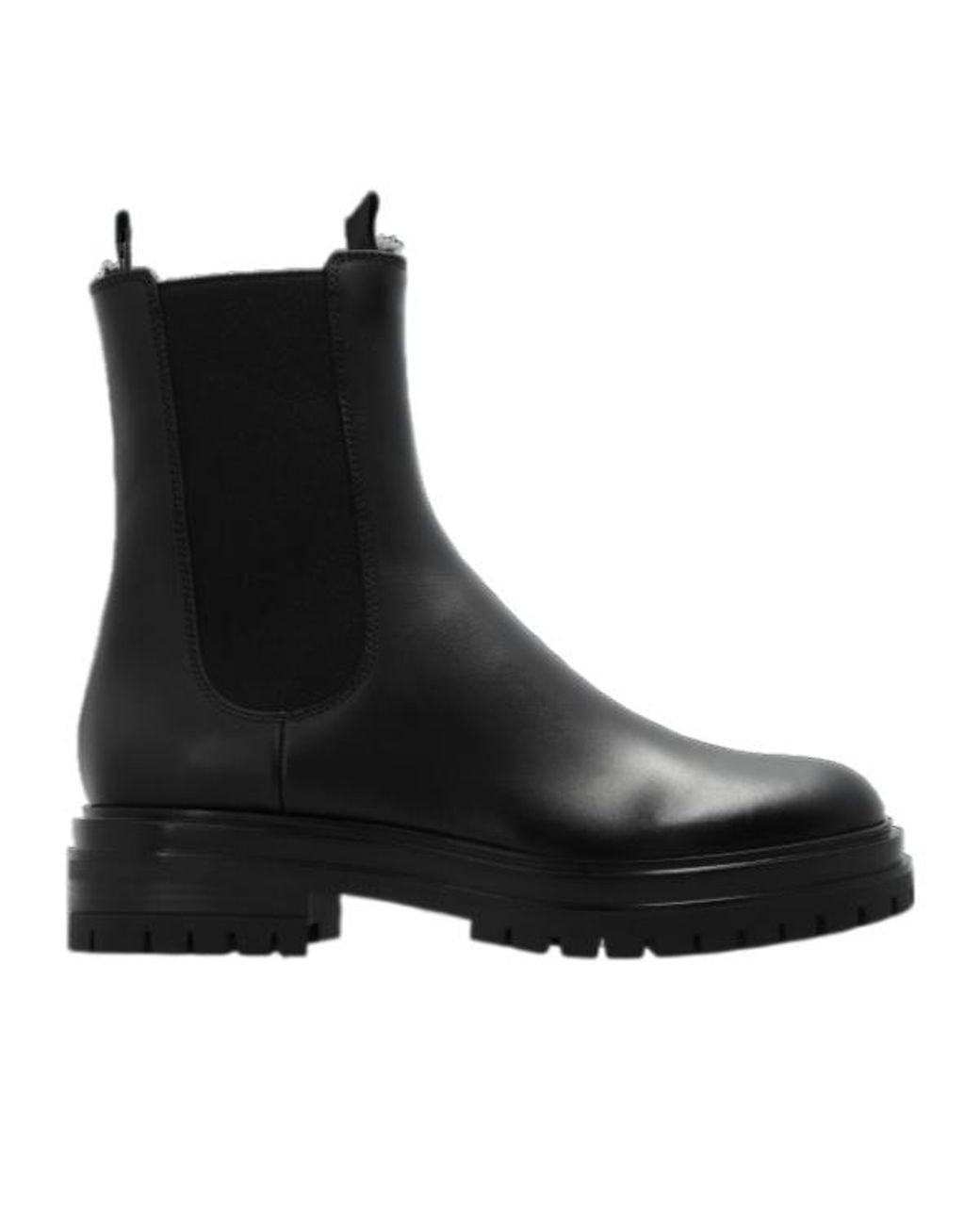 Gianvito Rossi Black Round-Toe Short Boots