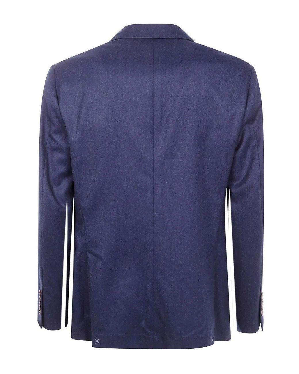 Brunello Cucinelli Blue Two-Button Wool Suit for men