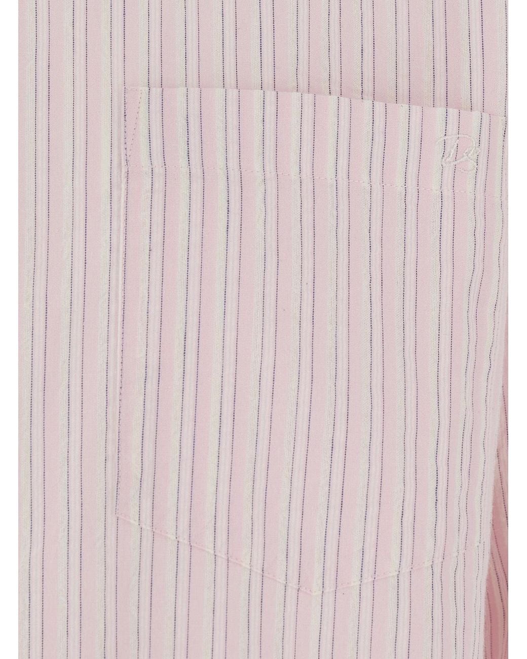 DUNST Pink Classic Striped Button-Up Shirt for men