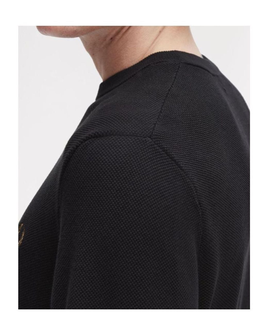 Fred Perry Blue Piqué-Stitched Top for men
