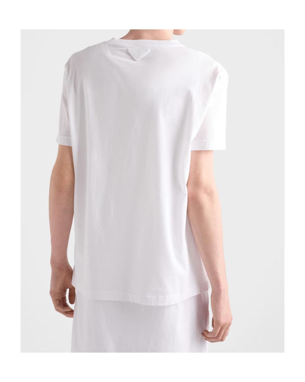 Prada White Graphic-Print T-Shirt for men