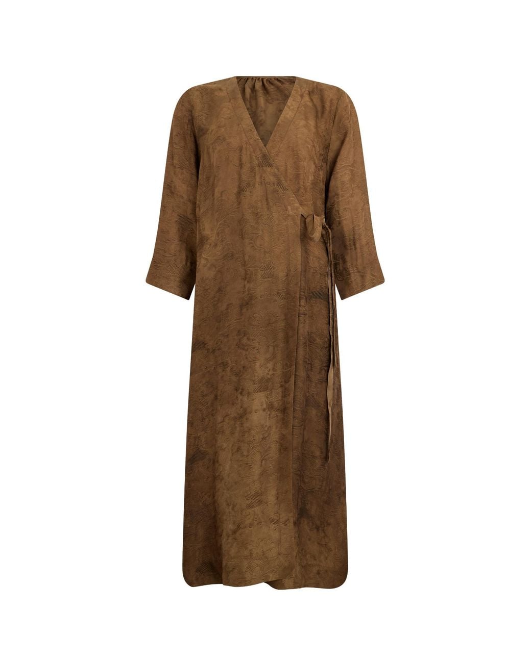 Uma Wang Brown V-Neck Dress