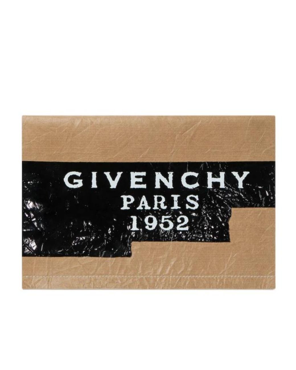 Givenchy Black Logo Detailed Crinkled Effect Clutch Bag