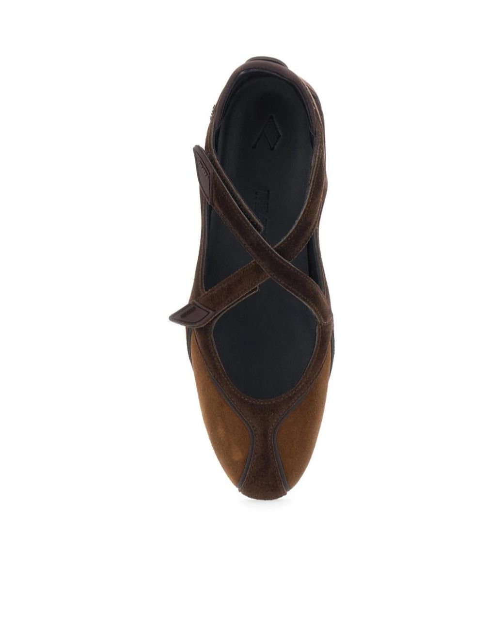The Attico Brown The Floor 01 Strap Ballet Flats