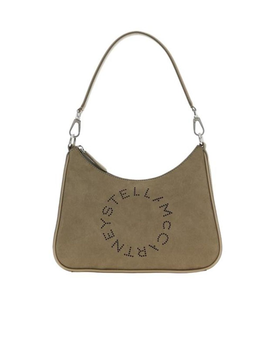 Stella McCartney Gray Zipped Small Hobo Bag