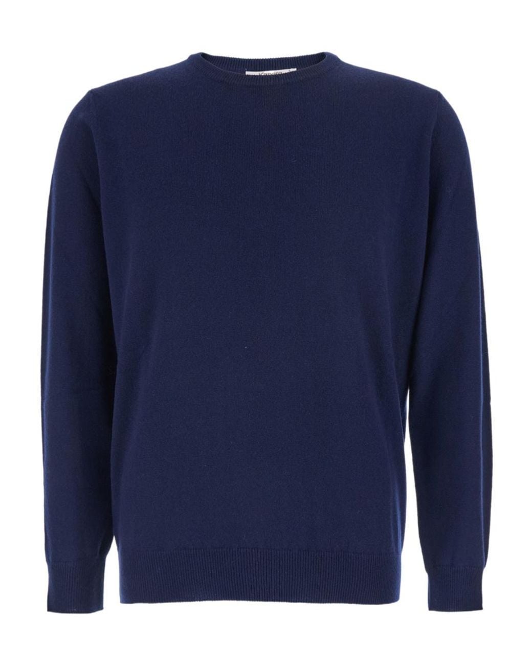 Kangra Cashmere Blue Kangra Crewneck Pullover for men