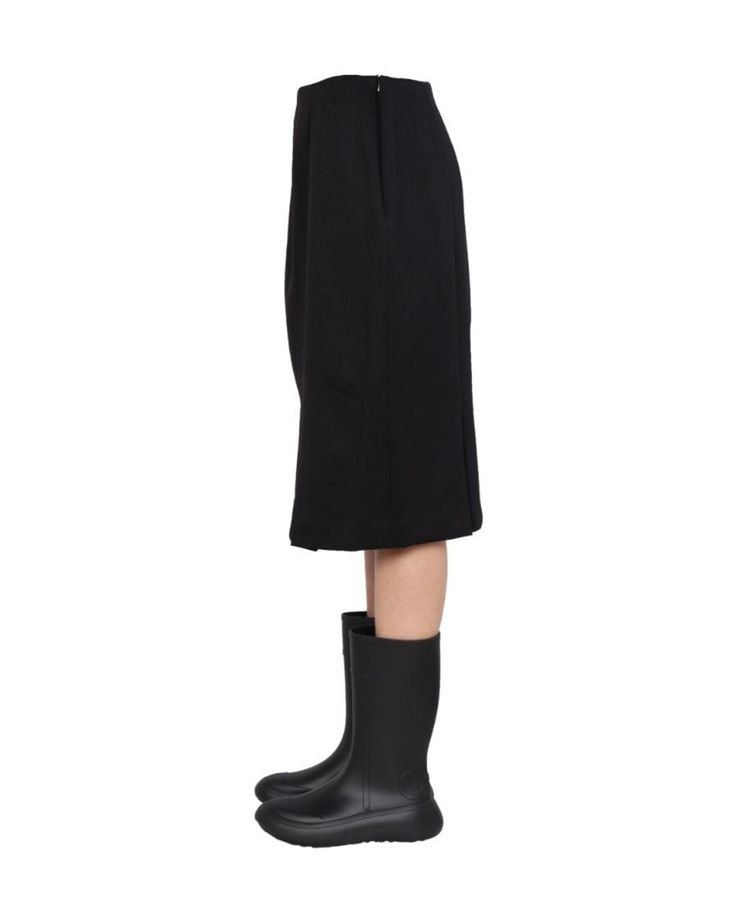 Raf Simons Black Tailored Cut Skirt
