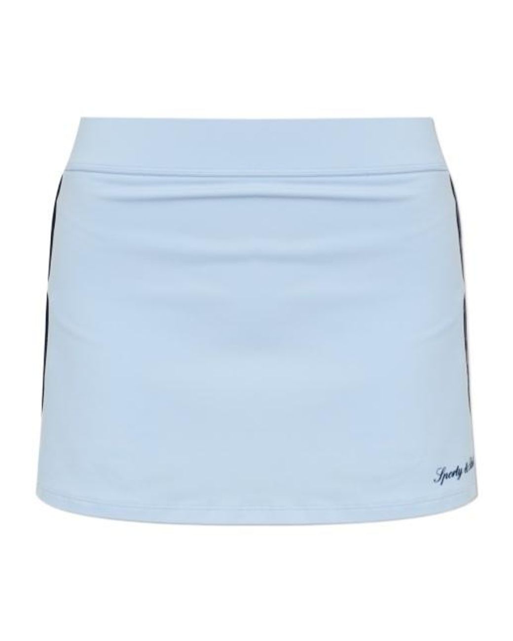 Sporty & Rich Blue Elastic Waist Midi Skirt