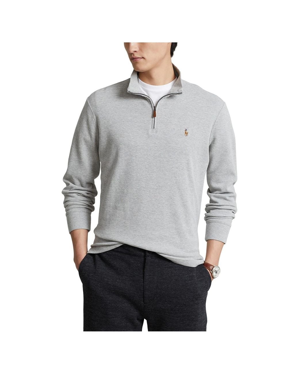 Polo Ralph Lauren Gray Logo Sweater for men