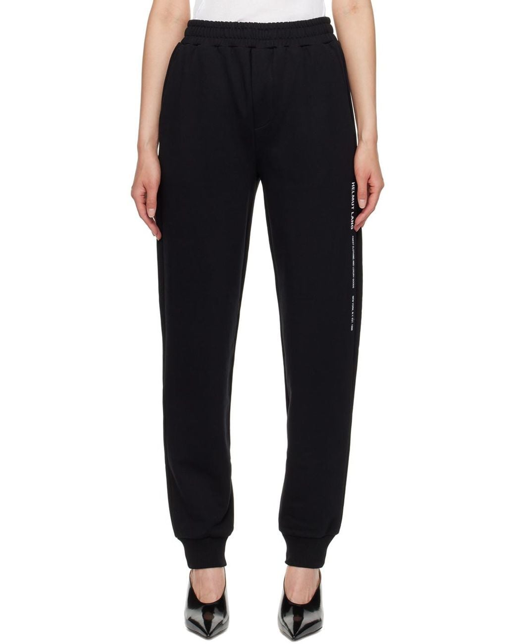 Helmut Lang Black Elastic Waist Sweatpants