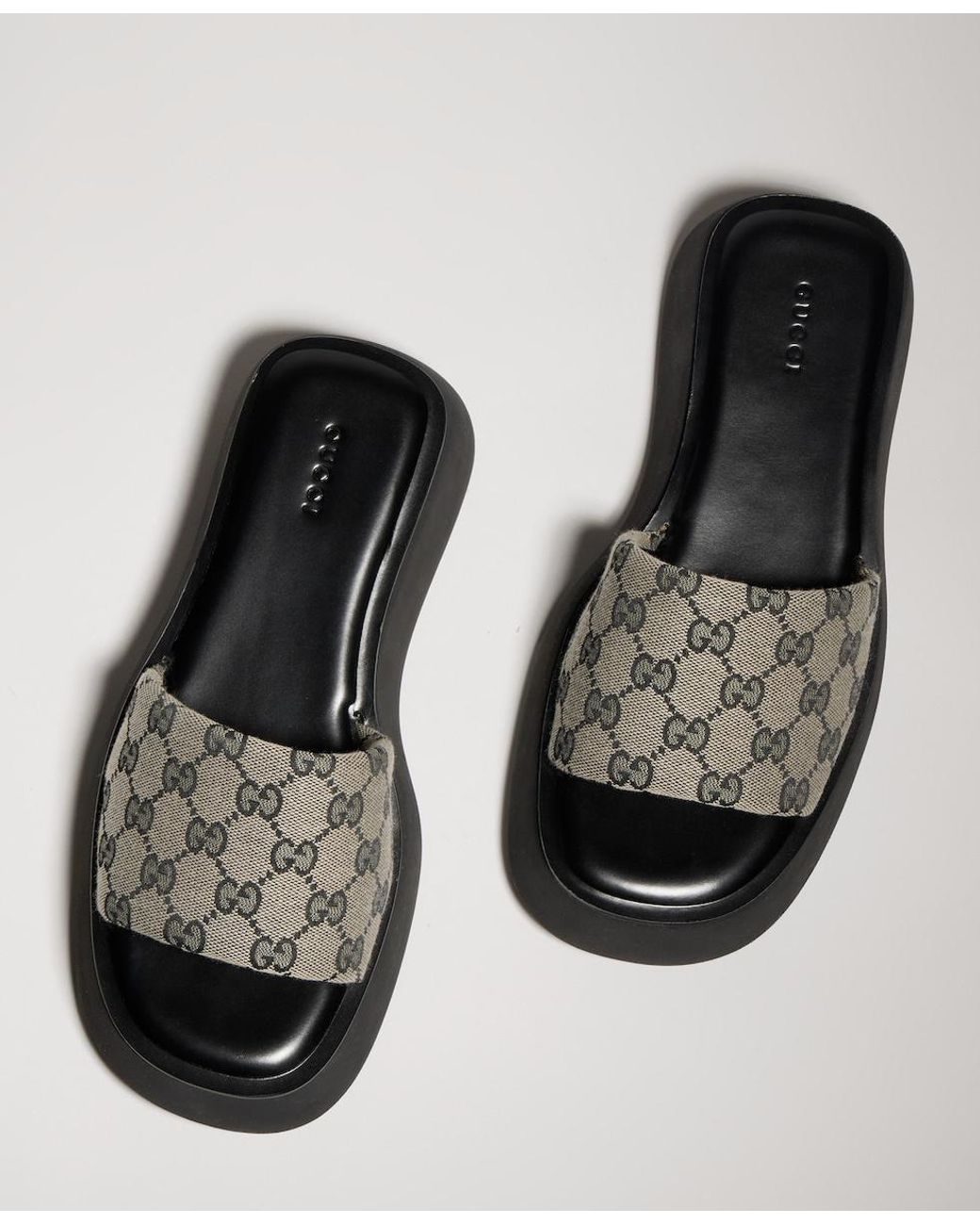 Gucci Black Platform Slide Sandal